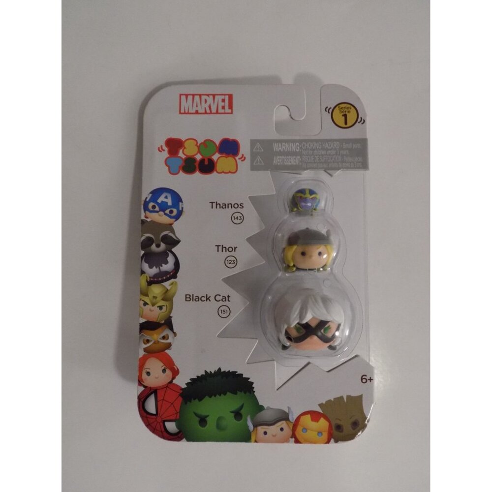 Tsum Tsum Marvel 3-Pack: Thanos/Captain America/Black Cat Toy Figure